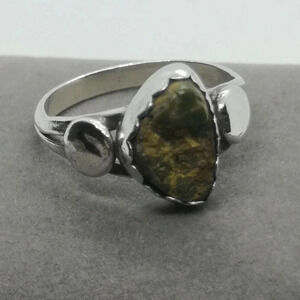 🌿 Vintage Artisan Sterling Silver Ring ✨